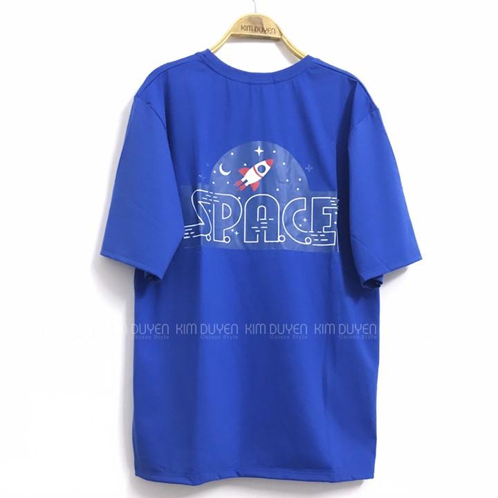 ÁO THUN SPACE tay lỡ form rộng Unisex 38-65kg Nam Nữ
