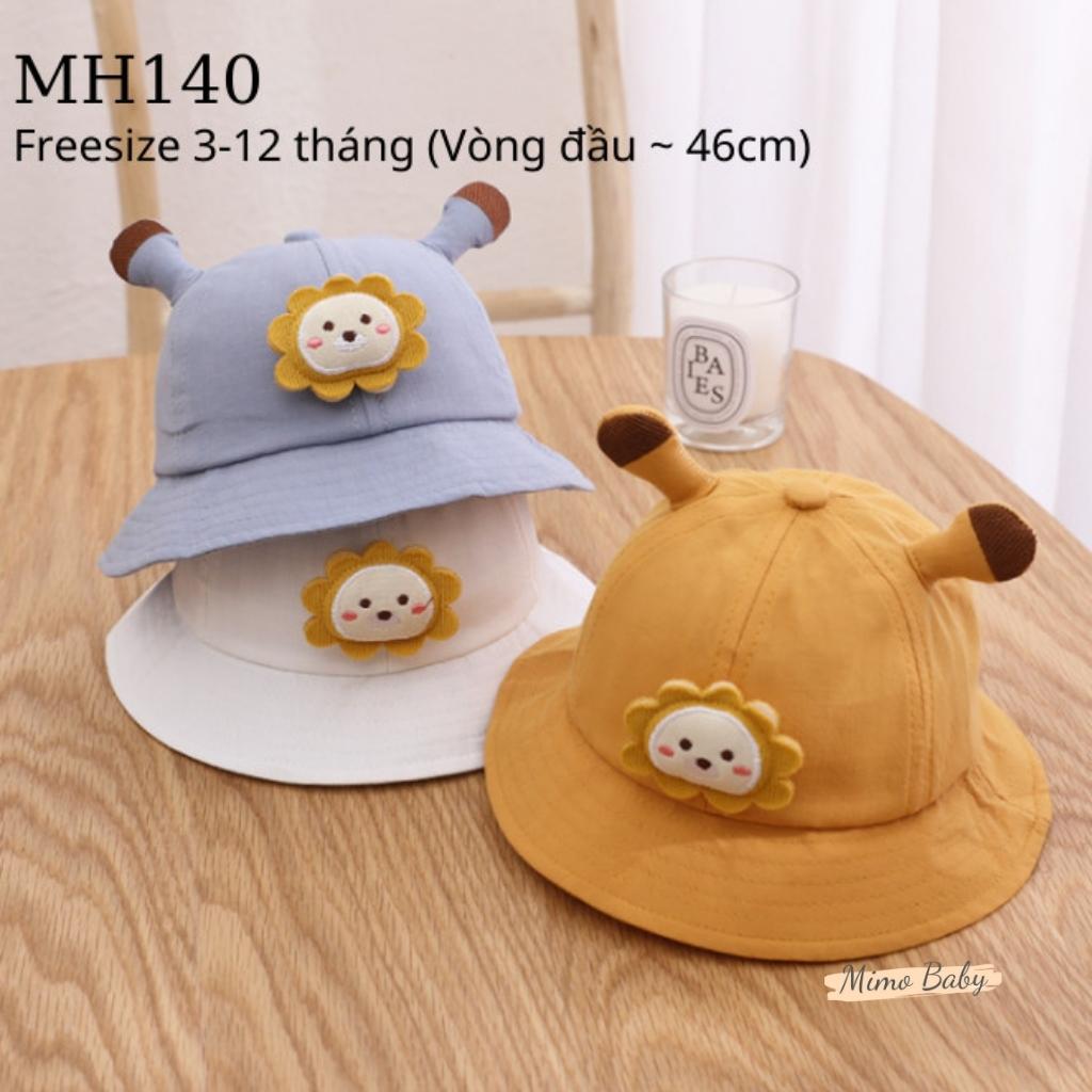 Mũ tai bèo hình mặt sư tử đáng yêu cho bé MH140 Mimo Baby