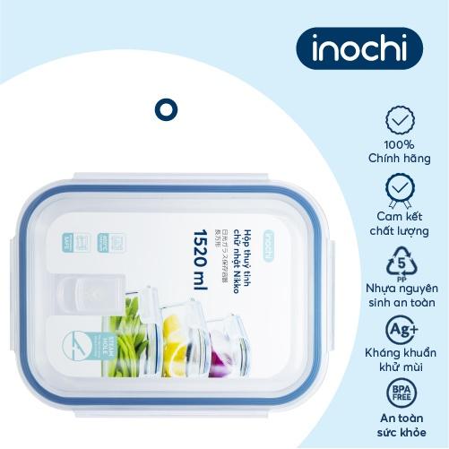 Hộp thuỷ tinh chữ nhật Inochi - Nikko 1520 ml