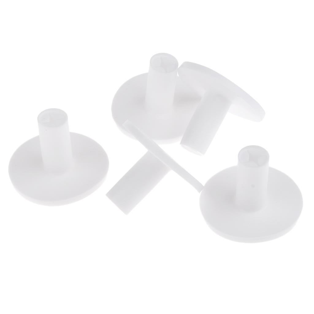 5Pcs/Set Rubber Golf Tees Holder Golf Tee Driving Range Practice Mat 35mm Durable Golfer Accessories Training Tool - White