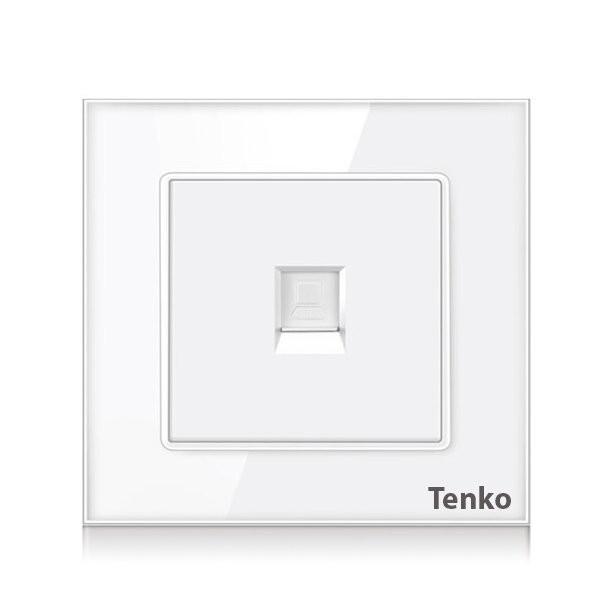 Ổ Mạng LAN Âm Tường Cat5e Cat6 Cao Cấp Mặt Kính Cường Lực - Hàng Chính Hãng Tenko