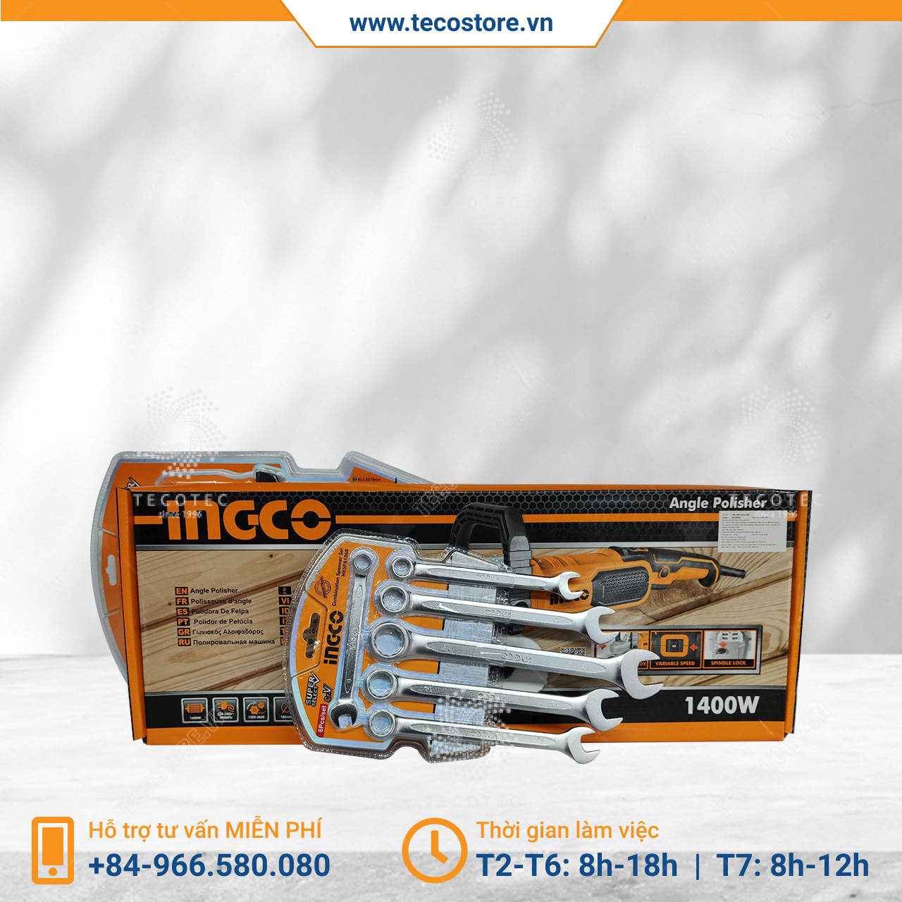 Bộ cờ lê vòng miệng 6 chi tiết INGCO HKSPA1068