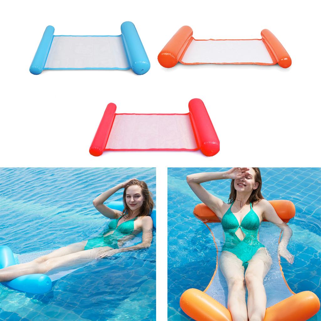 3Pcs Pool Floating Hammock Buoyancy Inflated Water Bed Chair Party Fun Toy