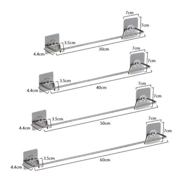 Thanh Vắt Khăn INOX Dán Tường Siêu Chắc