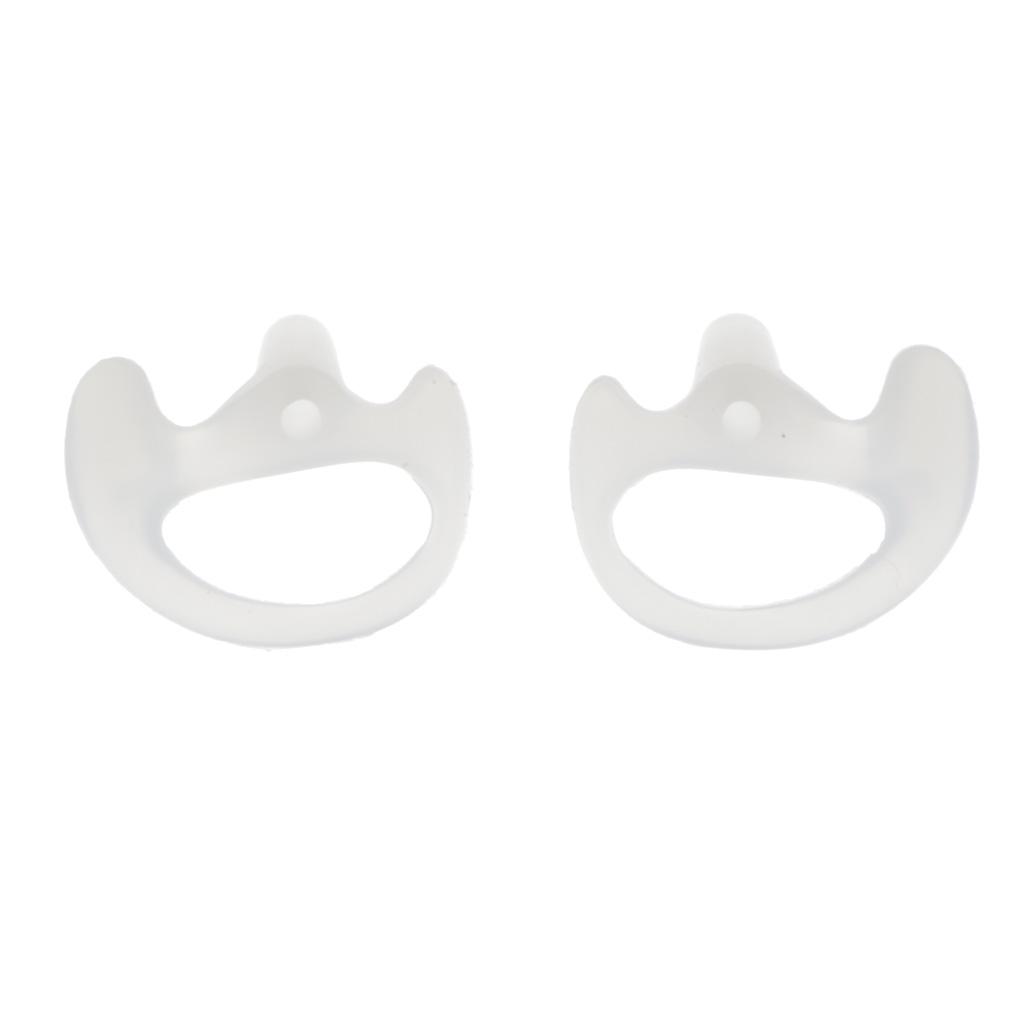 1 Pair Replacement Medium Silicone Earbud for Two-Way Radio Audio White