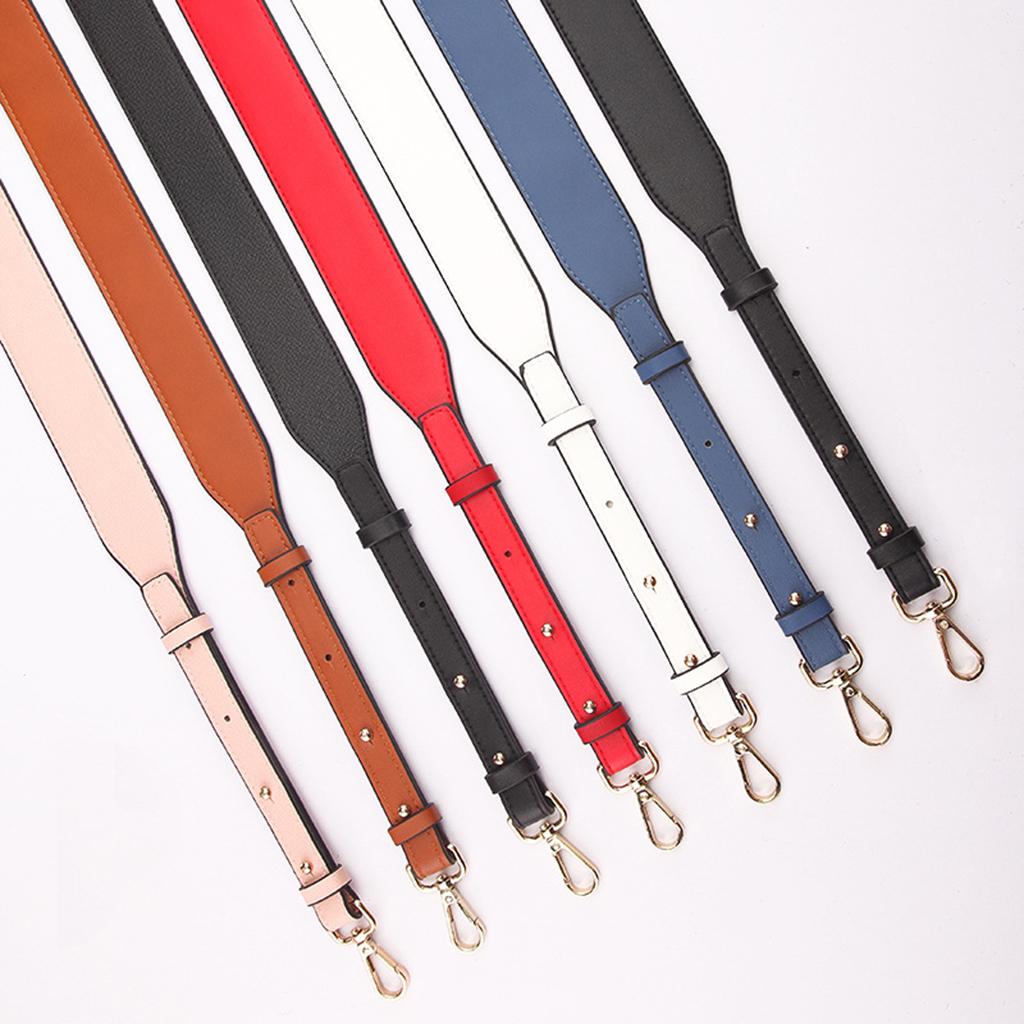 4cm Wide PU Leather Bag Strap Replacement Tote Crossbody Shoulder Handbag Handle DIY Craft Handmade Purse Making Repair 4 Gear Adjustment Band