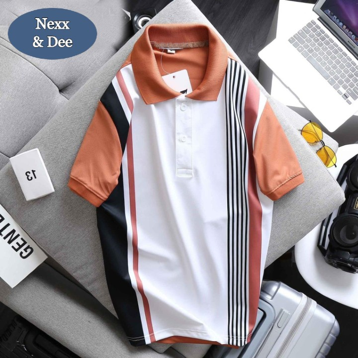 Áo thun polo nam kẻ sọc ngang cá sấu có cổ bẻ Nexx & Dee vải thun lạnh cao cấp ND06