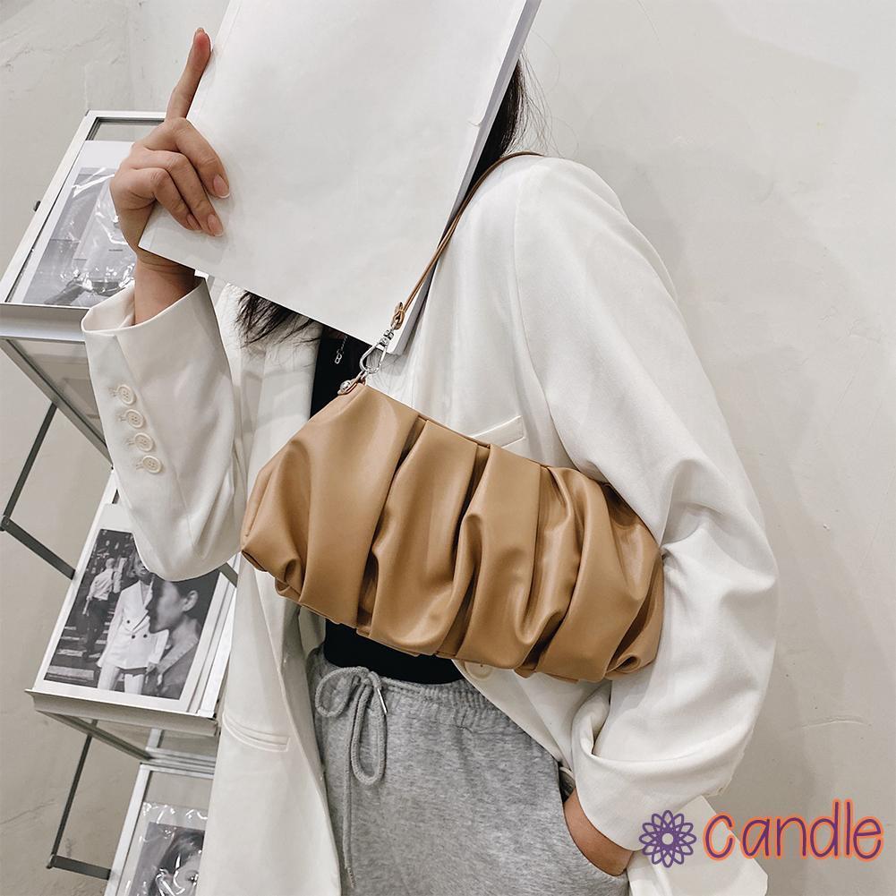 Túi Đeo Vai Da Pu Màu Trơn Hình Đám Mây Thời Trang Cho Nữ