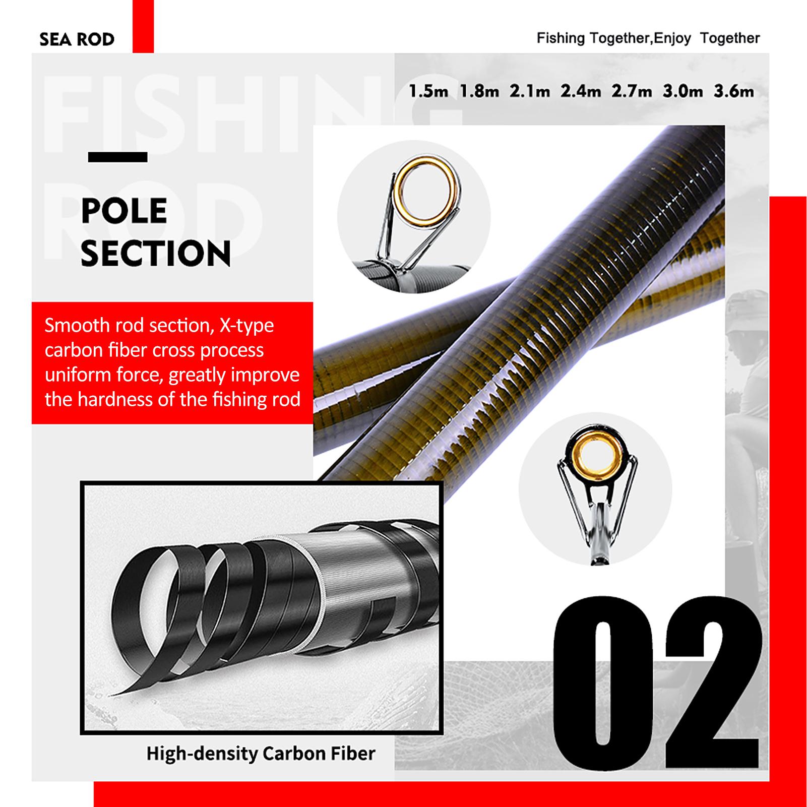 Cần câu cá cầm tay TFR005 siêu nhẹ bằng sợi carbon