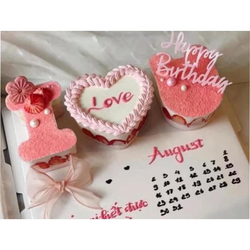 Bánh kem sinh nhật I love you vẽ lịch  BÁNH KEM HANA THỦ ĐỨC