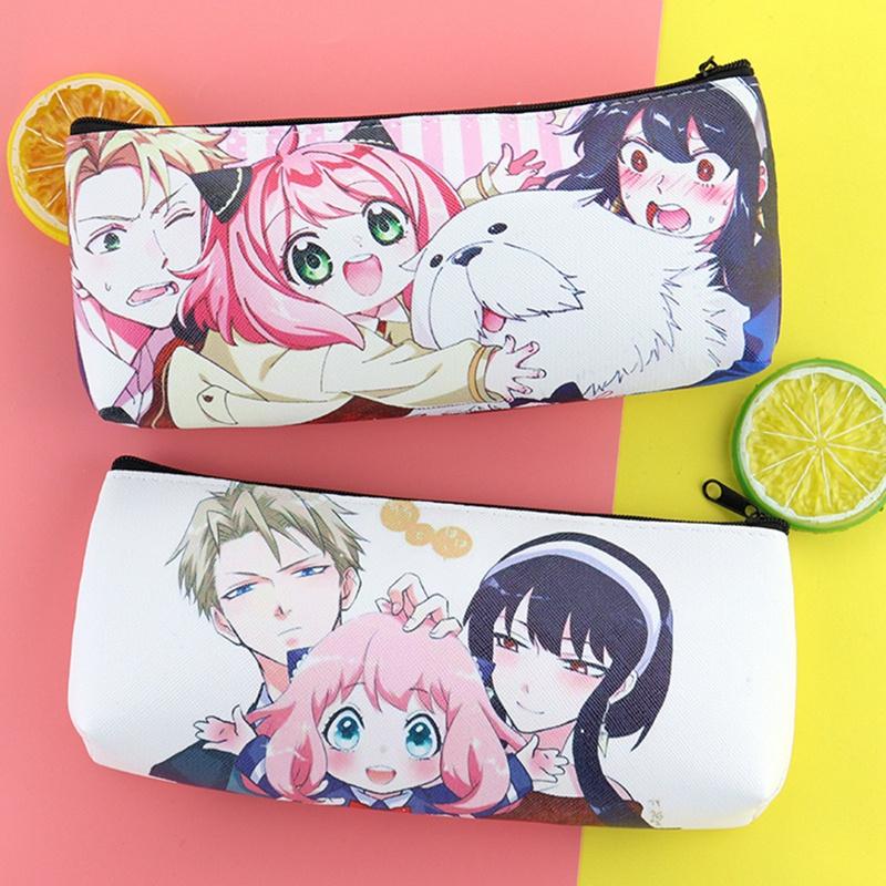 Túi Đựng Bút Chì Bằng PU Có Khóa Kéo In Hình Anime tmdbyx Spy X Family Anya Yor Loid Forger Cho Học Sinh