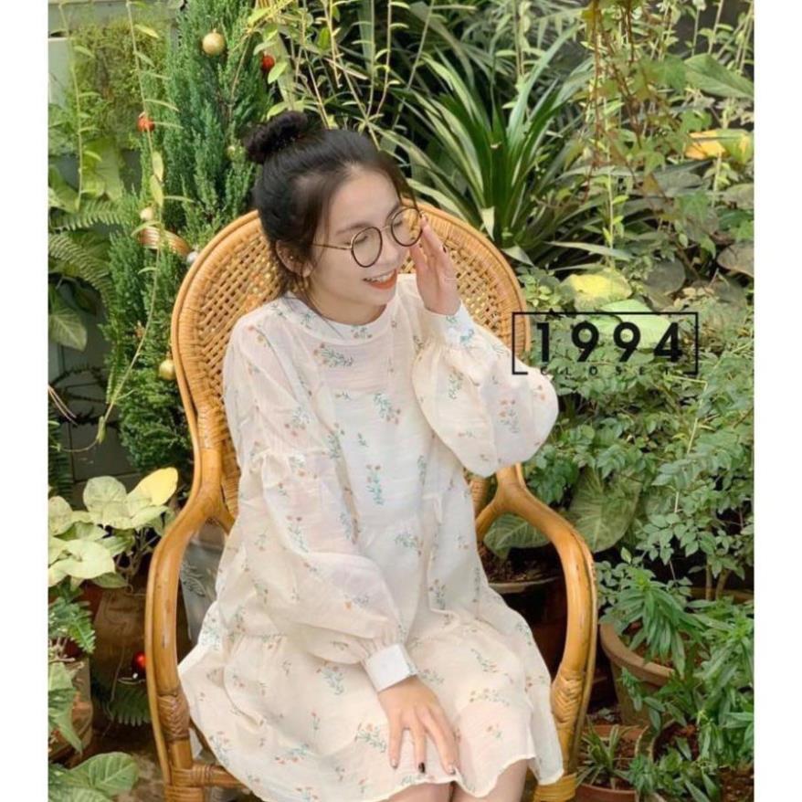 ĐẦM BABYDOLL HOA NHÍ TAY PHỒNG