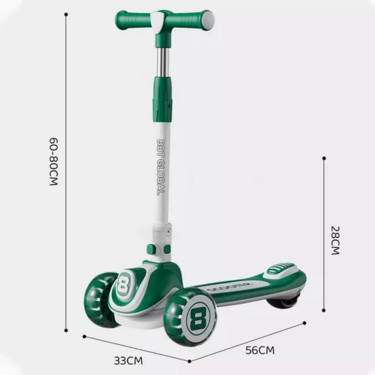 Xe Chòi Chân cho bé, Xe truợt Scooter cho bé 3 in 1, chính hãng, ba bánh phát sáng, có nhạc vui nhộn chịu lực đến 80kg