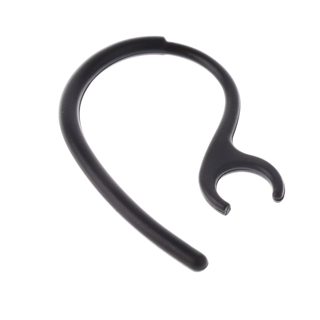 2x10 Pieces Ear Hooks Loop Clip Replacement for Bluetooth Headset 7.8mm A Black