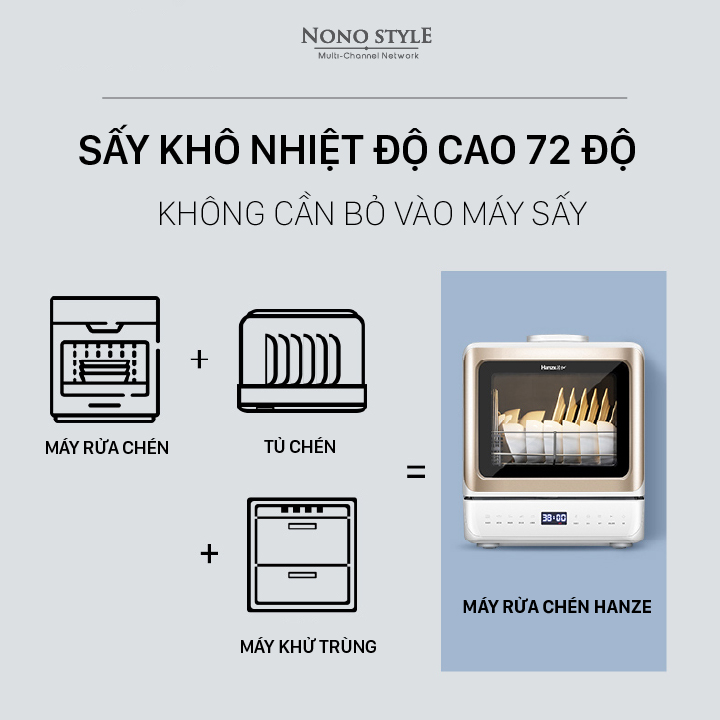 Máy Rửa Chén Bát Hanze DW-T1 (45L) - Hàng Chính Hãng