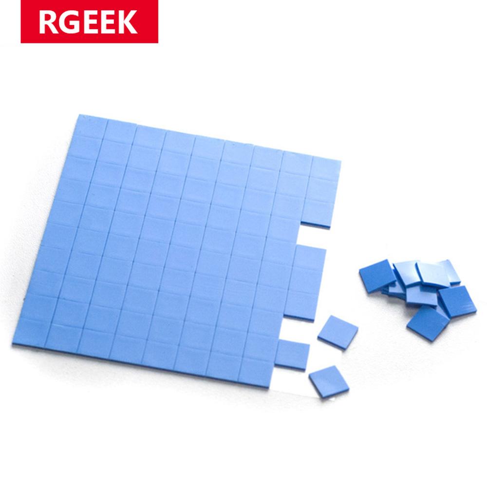 RGeek Nhiệt Miếng Làm Mát Dẫn Điện Miếng Silicon GPU CPU Tản Nhiệt 100*100Mm * 0.5Mm 1Mm 1.5Mm Màu Xanh Cắt Lát Tấm Tản Nhiệt Làm Mát