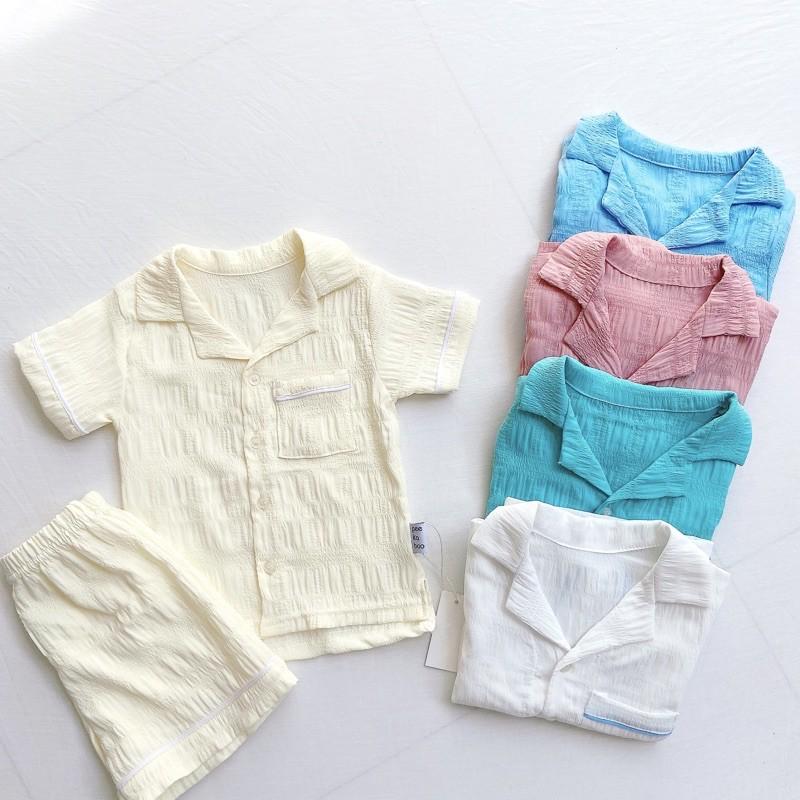 Mẫu sơ mi đũi cho bé