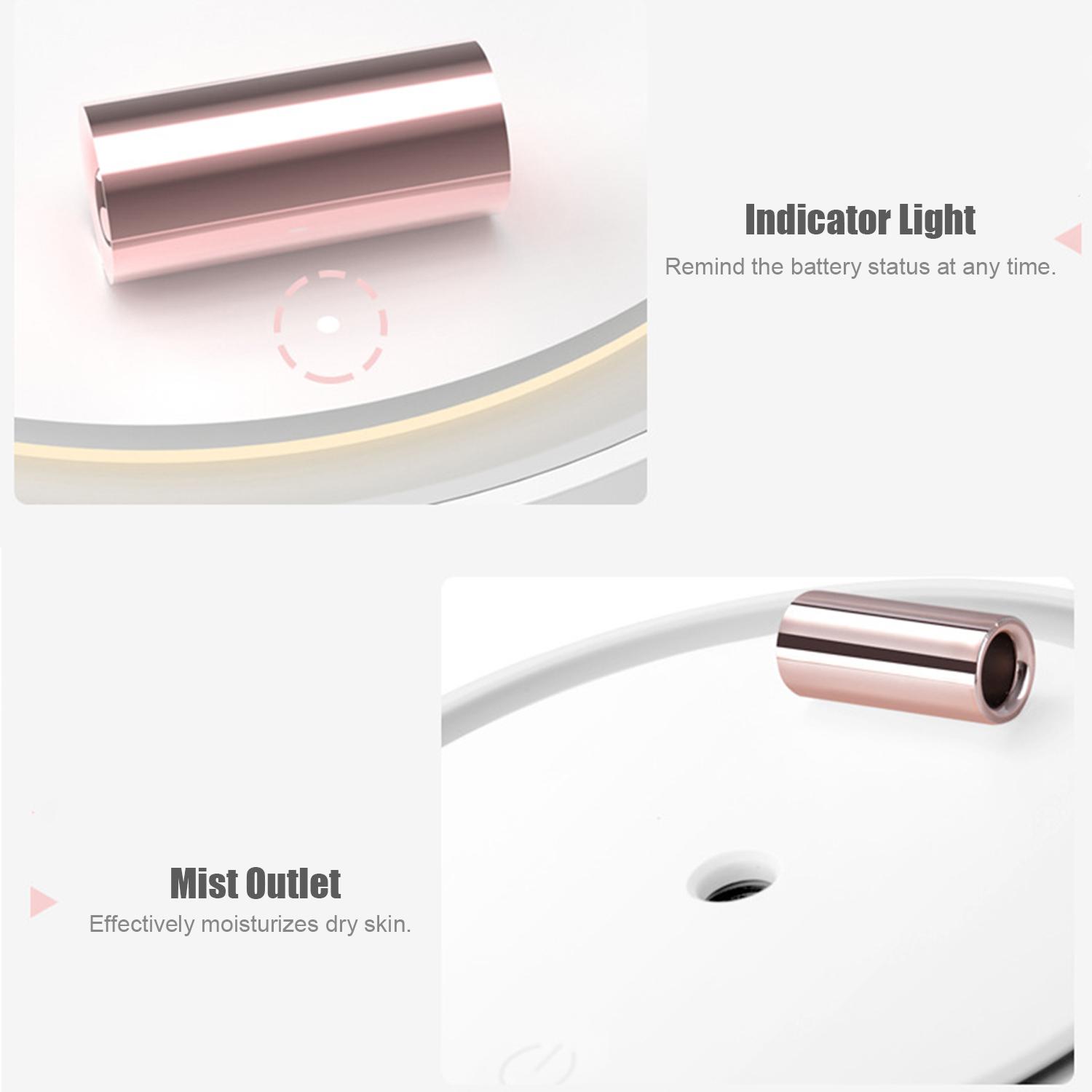 Máy tạo ẩm phun sương để bàn 400mL với ánh sáng đèn LED sạc pin USB