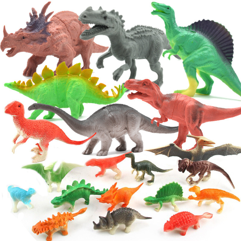 Bộ sưu tập 20 mô hình khủng long Dinosaur World Jurassic Park tiền sử (6-17 cm) gồm 8 đồ chơi khủng long to + 12 mô hình khủng long nhỏ cho trẻ - N4A 617