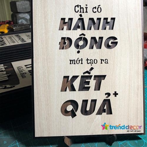 Tranh Gỗ Khắc Laser Nội Dung Tạo Động Lực Thúc Đẩy Làm Việc