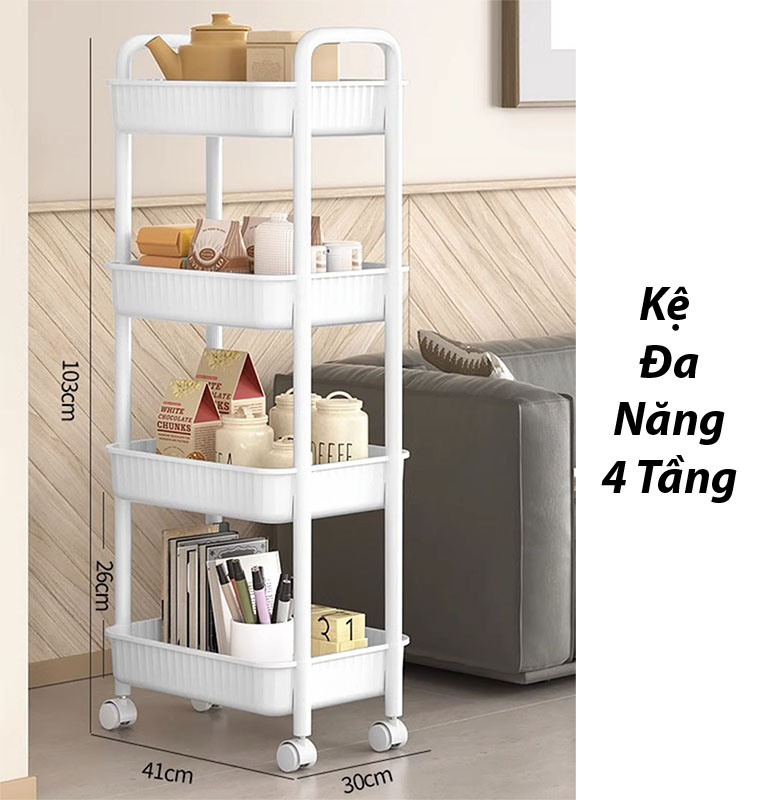 Nubie Kệ Đựng Đồ Dùng Đa Năng, Xe Đẩy Spa, Nhựa PP Chắc Chắn, Có Bánh Xe Và Lỗ Thoát Nước