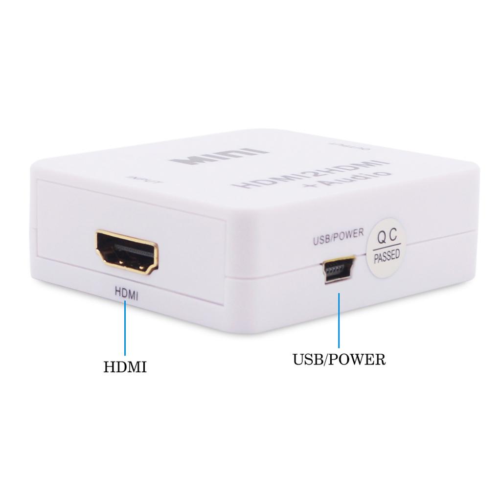 Mini HDMI2HDMI Adapter Support 1080P Full HD Audio Converter For PC Laptop