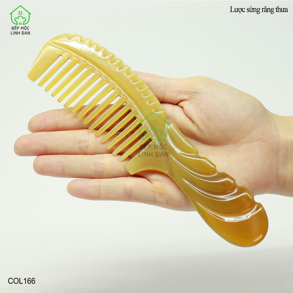 Lược sừng răng thưa xuất Nhật (Size: L - 18cm) Cho tất cả các loại tóc [COL166]