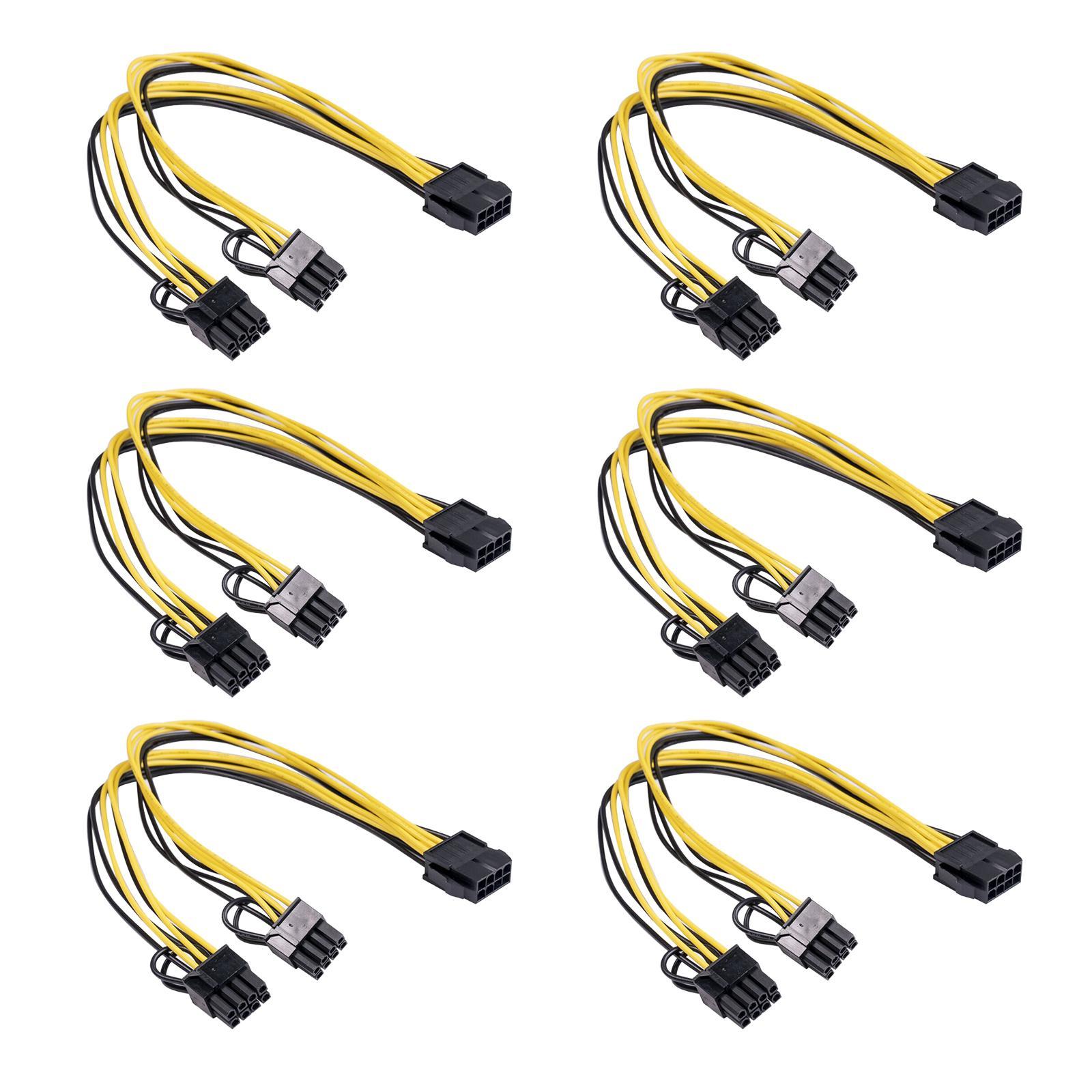 Splitter 11.8inch Extention 8-Pin to Dual 8-Pin  Power Supply Cable PCI Express
