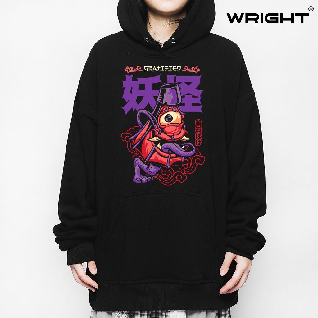 Áo hoodie wright phong cách nhật bản anime ma ô unisex