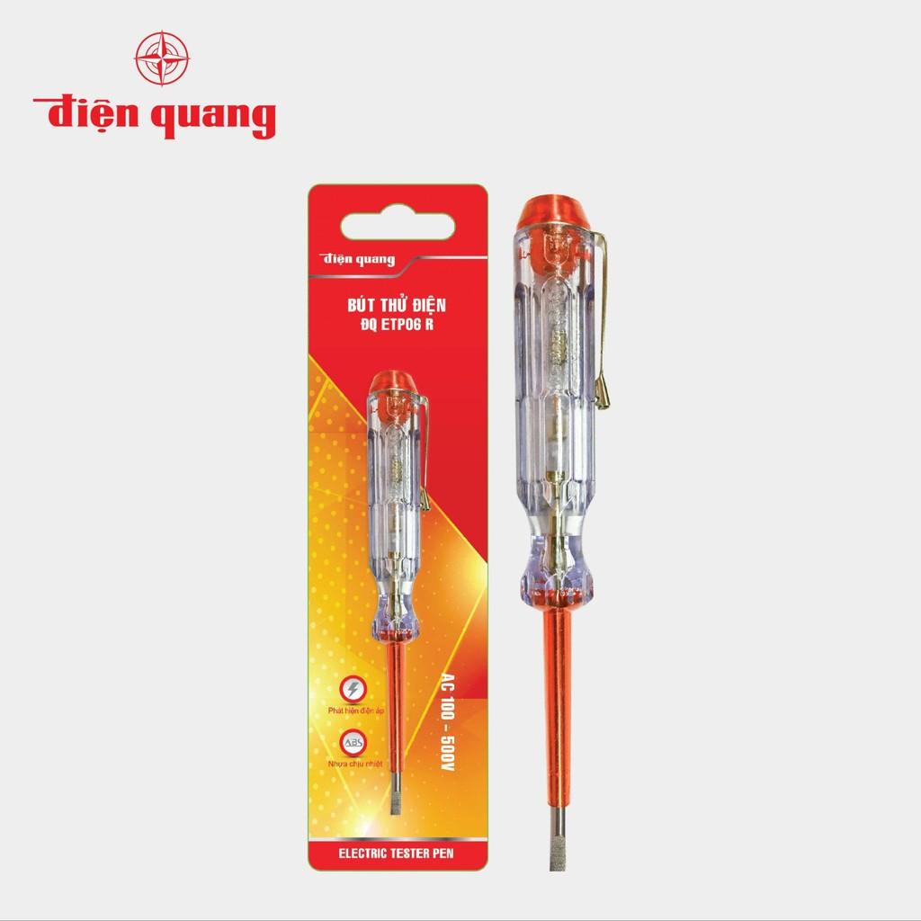 Bút Thử Điện Điện Quang ĐQ ETP06 R (Đầu Vít Dẹp,140 mm, Màu Đỏ)