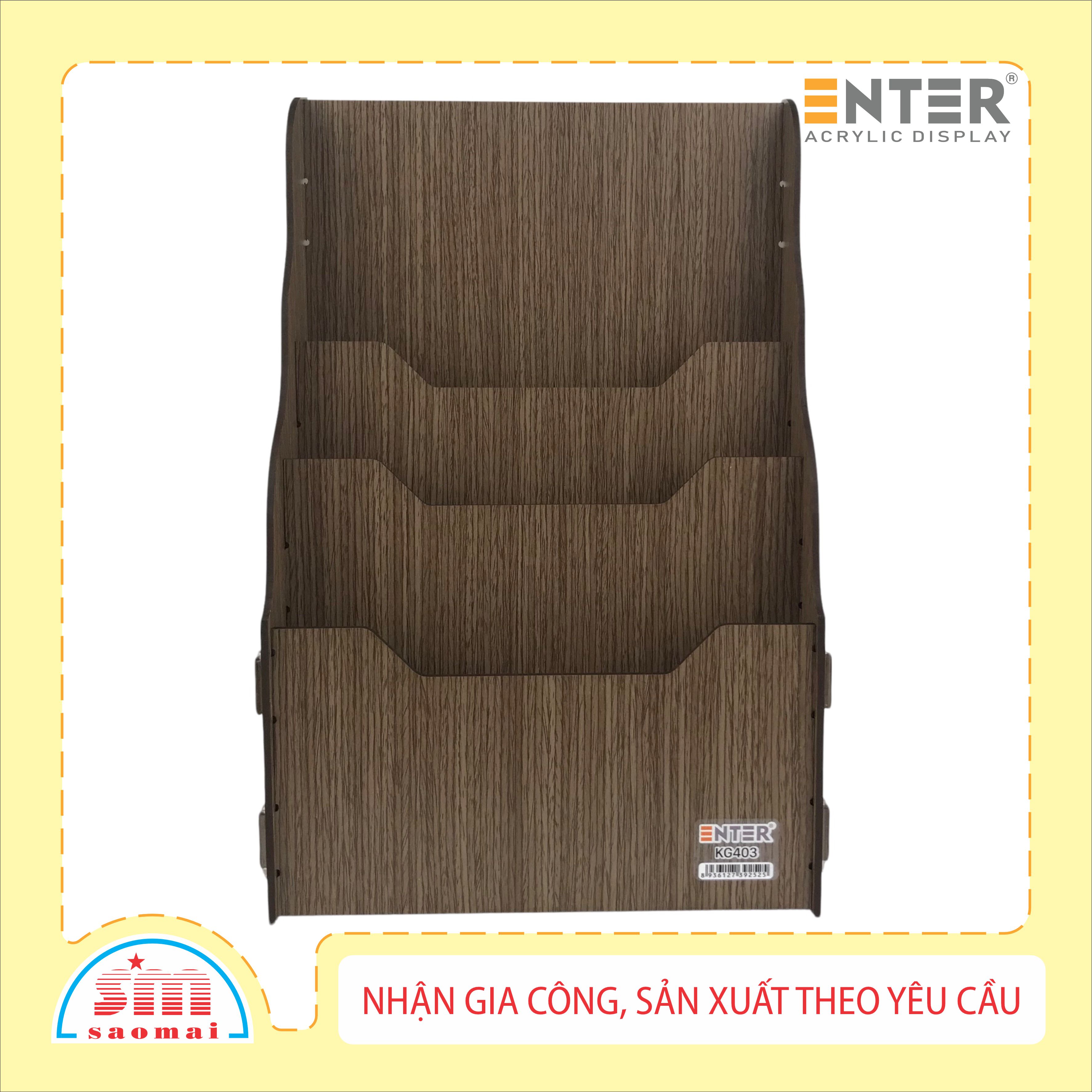 Kệ gỗ 3 ngăn Enter KG403 A4 lắp ráp