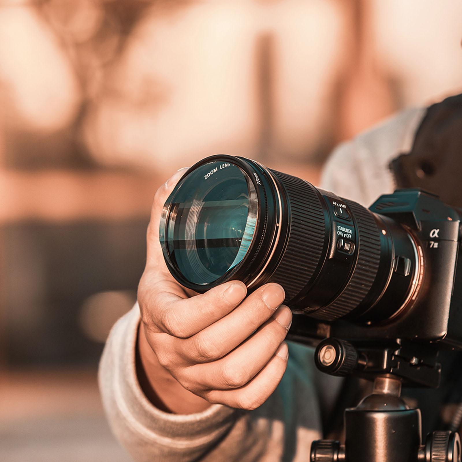 Camera Filter Accessories 77mm Linear Glass Prism,Foreground Blur,Repeated Color