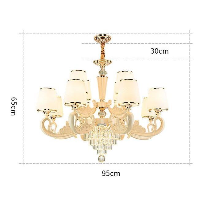 Đèn chùm KATI 12 tay , 8 tay hàng chuẩn xịn phong cách hiện đại - kèm bóng Led chuyên dụng (ảnh chụp thật 100%)