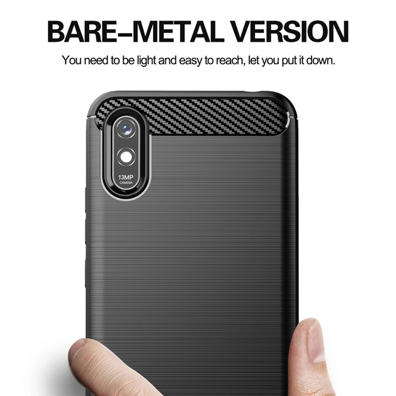 Ốp lưng chống sốc vân kim loại cho Xiaomi Redmi 9A hiệu Likgus - hàng nhập khẩu