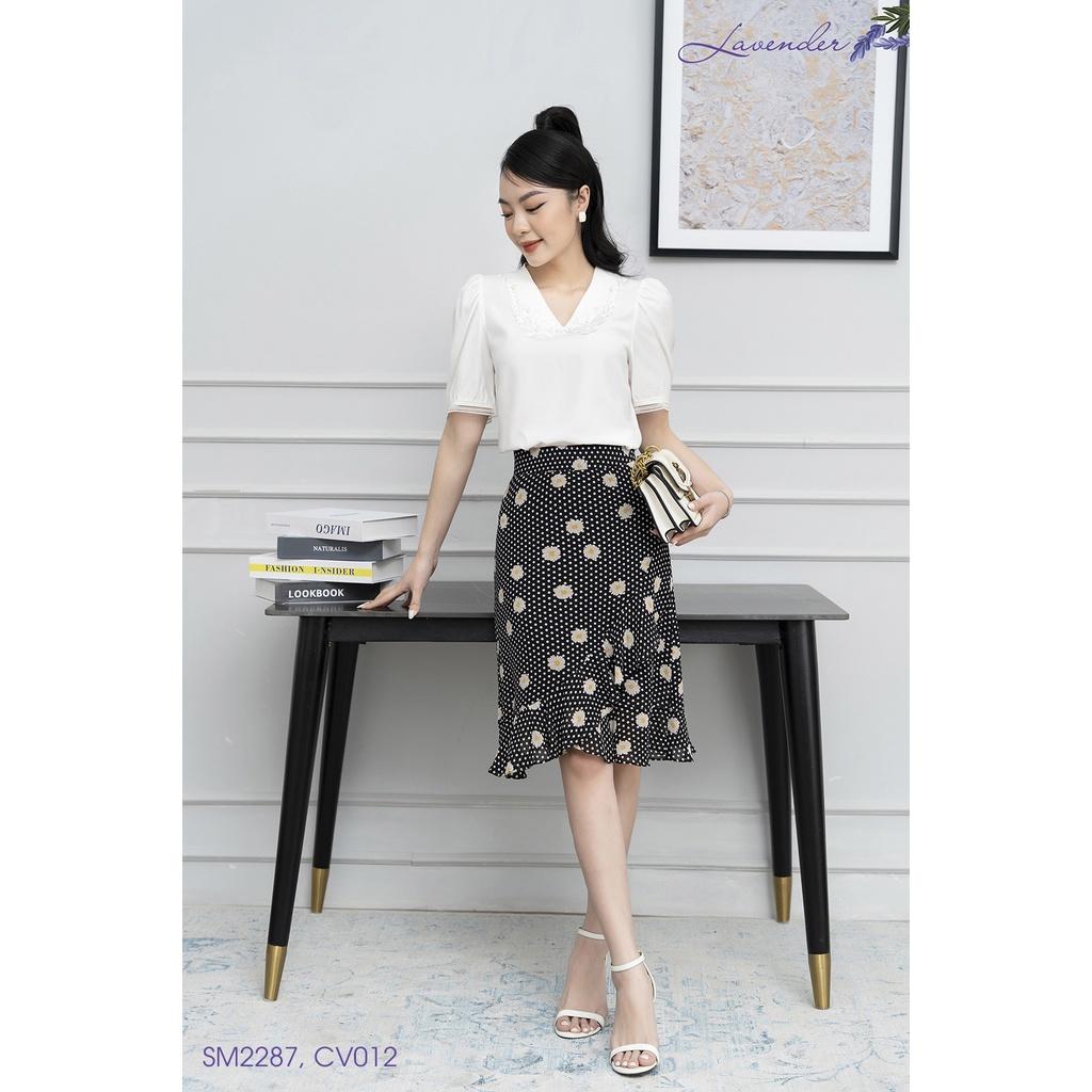 Áo sơ mi trắng công sở cổ bèo siêu xinh