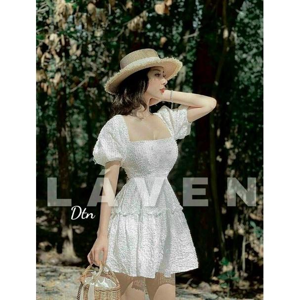 ĐẦM NỮ DÁNG XOÈ TAY PHỒNG HỞ LƯNG