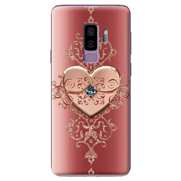 Ốp Lưng Điện Thoại Dành Cho Samsung Galaxy S9 Plus - Trái Tim Nền Hồng