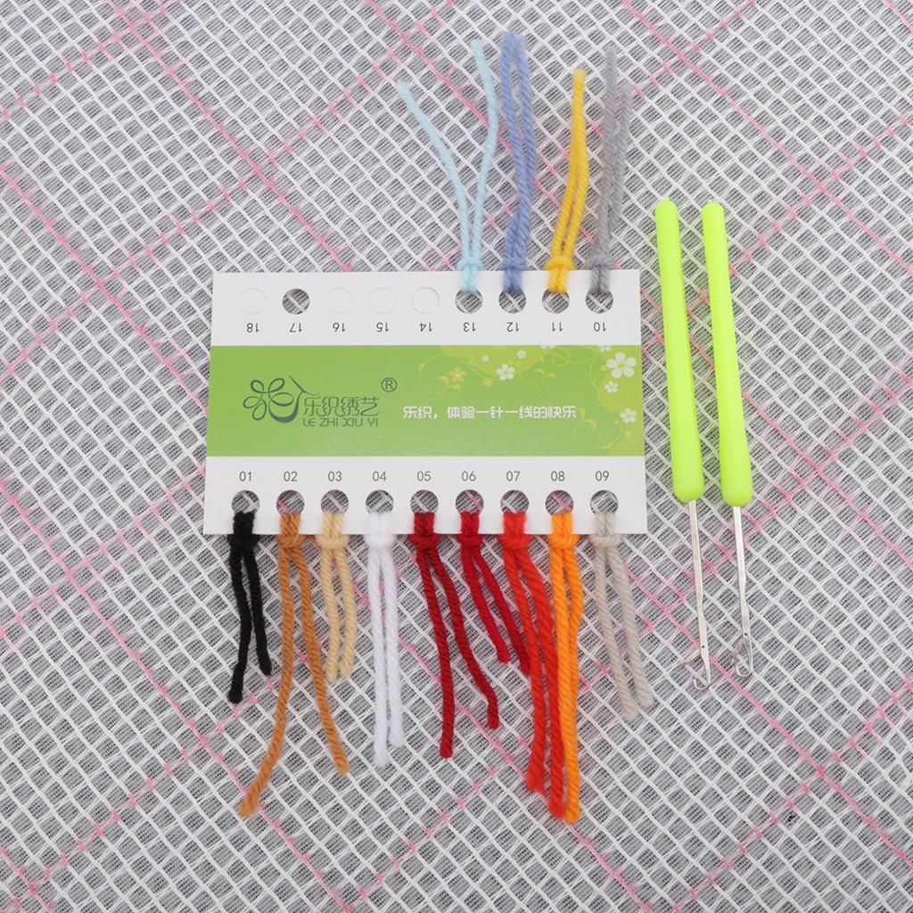 Latch Hook Kits Rug Making Crafts DIY for Kids/Adults 31" X 20" Rainbow Birds