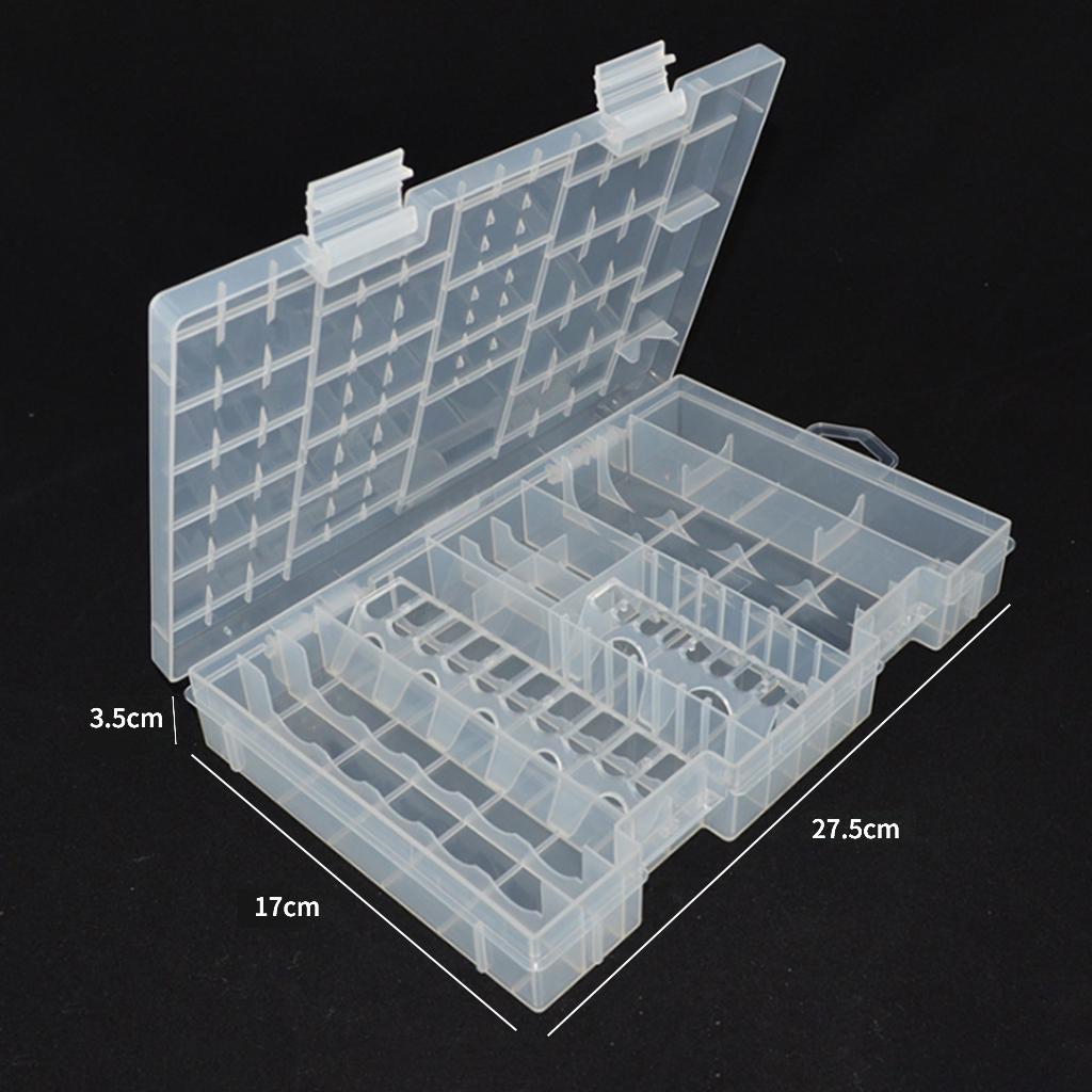 Portable Hard Plastic Storage Box Case Holder For 50pc AAA AA 9V C D Battery