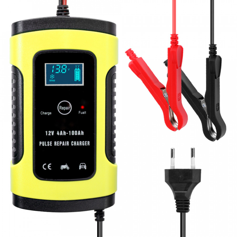 Sạc bình acquy 12 v có chức năng khử sun phat thông minh tự ngắt khi đầy từ 4ah-100ah