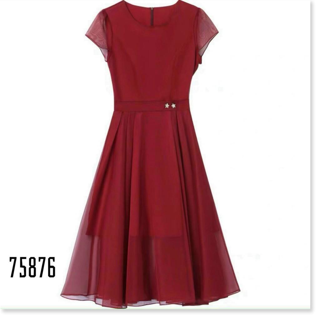 ĐẦM VOAN CHIFFON,CHẤT LIỆU VÃI THOÁNG MÁT,THIẾT KẾ HỌA TIẾT TRƠN NHƯNG KHÔNG KÉM PHẦN SANG TRỌNG THỜI TRANG LANO STORE 9