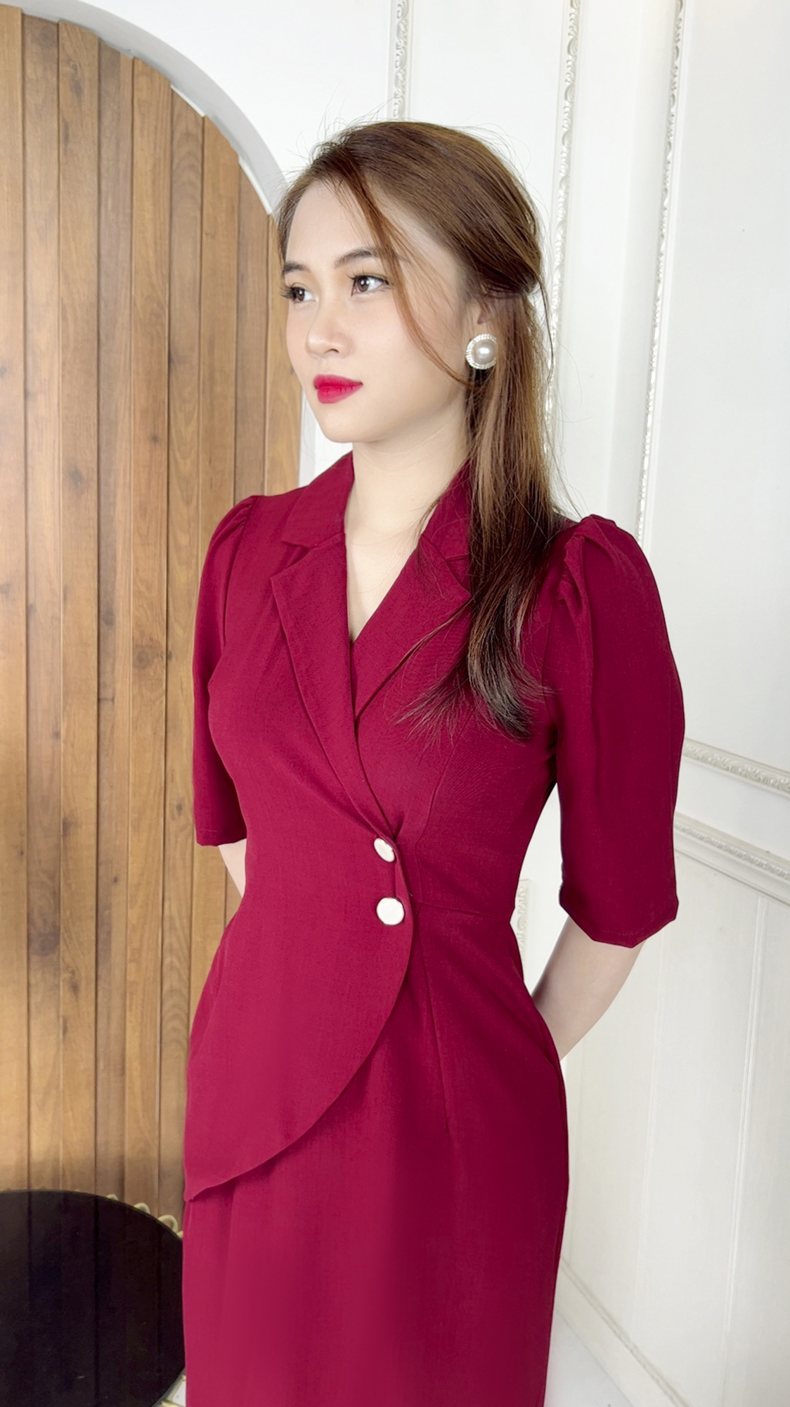 Đầm Đi Tiệc Trung Niên [ Linh Trà ] (TM 421) Cao Cấp Màu Sắc Trẻ Trung Sang Trọng Đi Làm Đi Tiệc