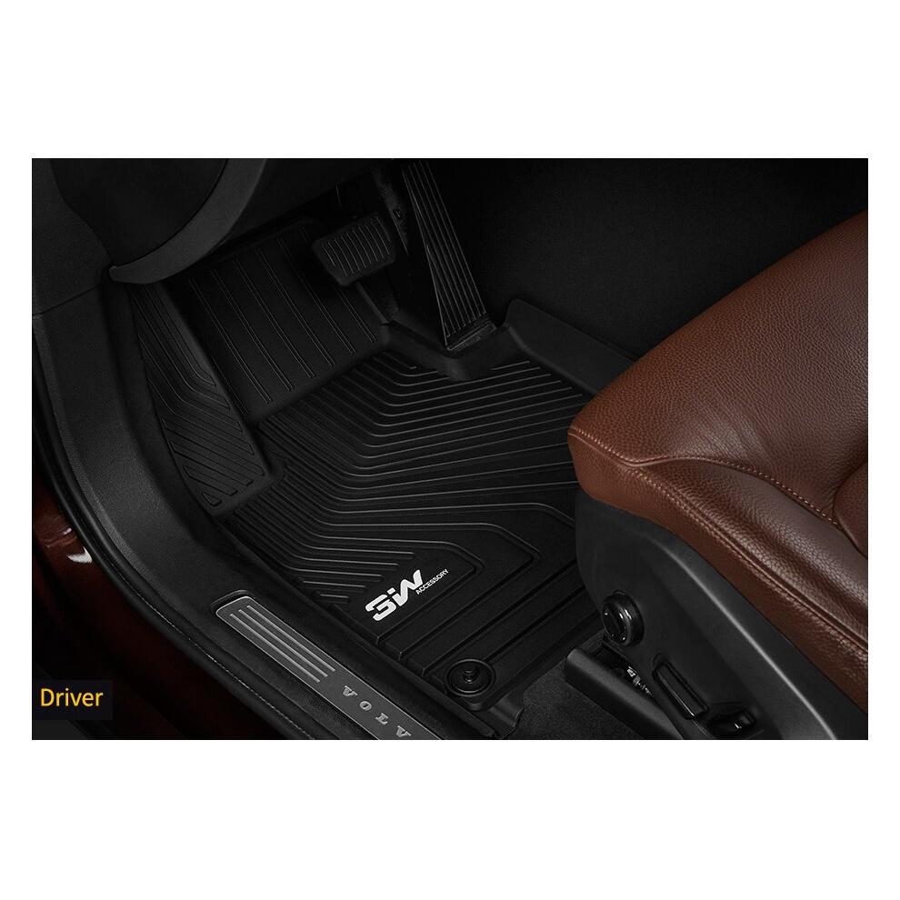 Thảm lót sàn xe ô tô Volvo XC60 2017- đến nay Nhãn hiệu Macsim 3W chất liệu nhựa TPE đúc khuôn cao cấp - màu đen