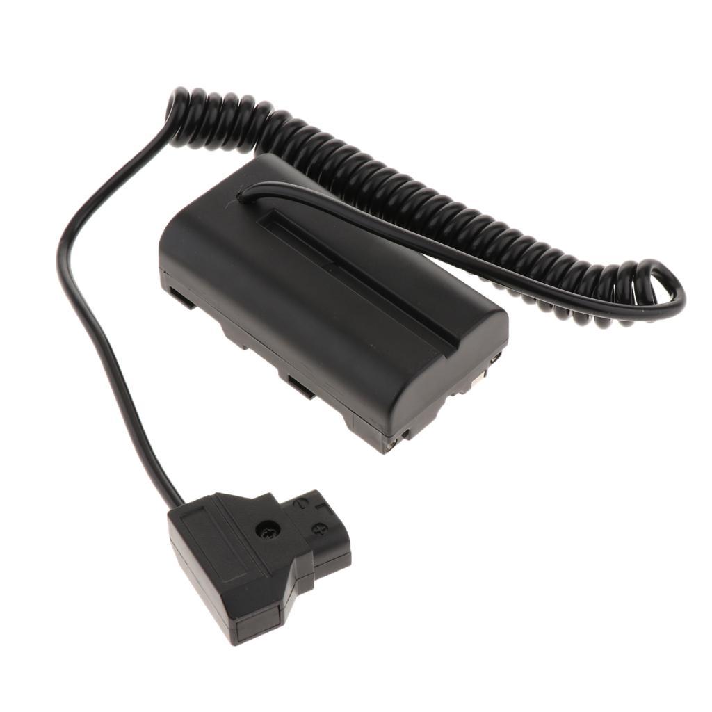 2 Pieces D-TAP to NP-F550 Dummy Battery Power Adapter Cord for Monitor Using