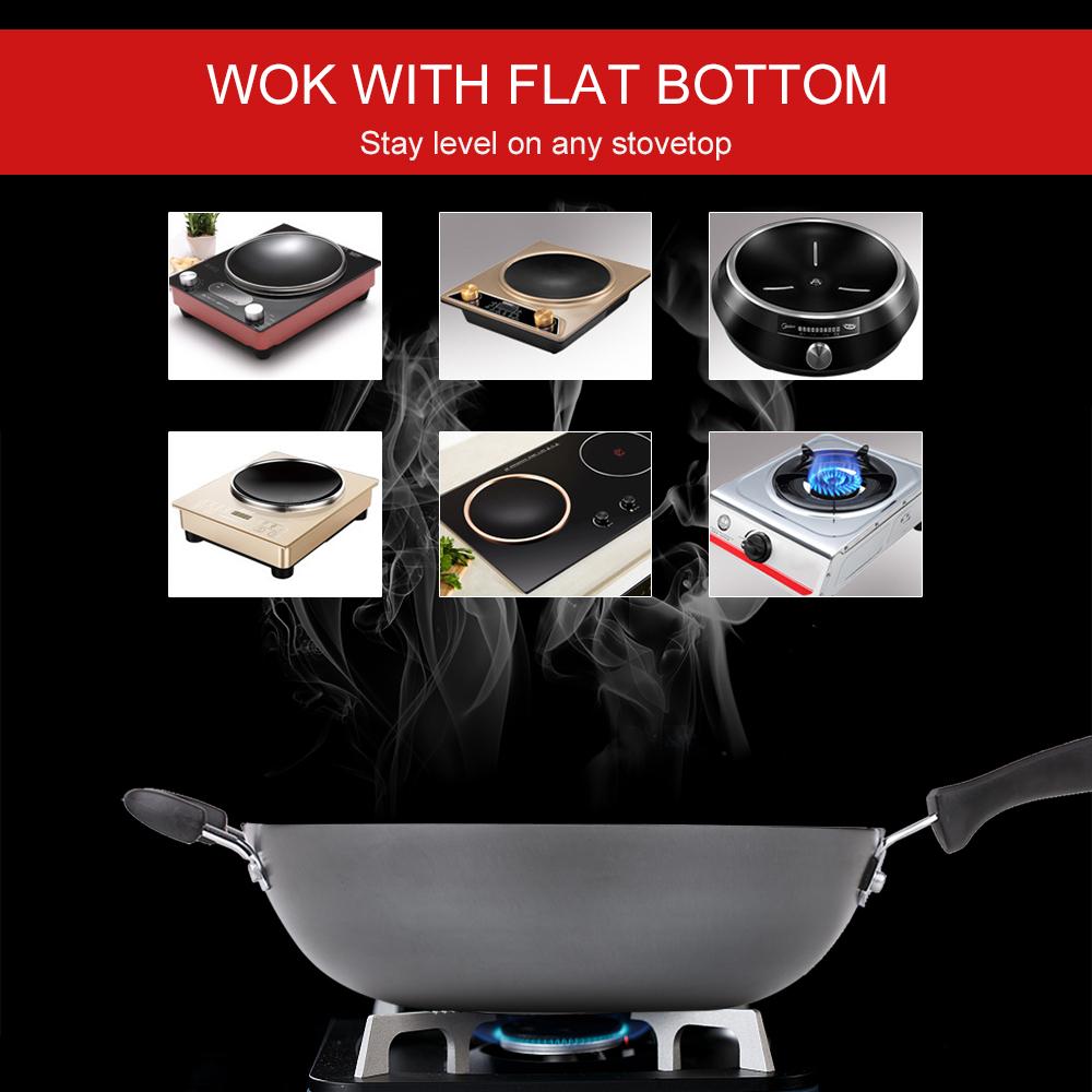 Chảo chống dính bằng gang đường kính 13 inch có đáy phẳng dùng để nấu nướng