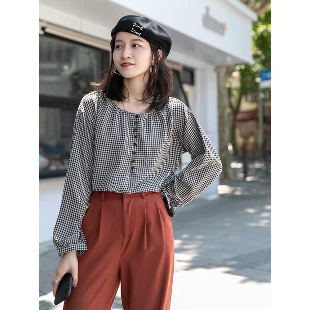 Áo sơ mi caro nữ thời trang