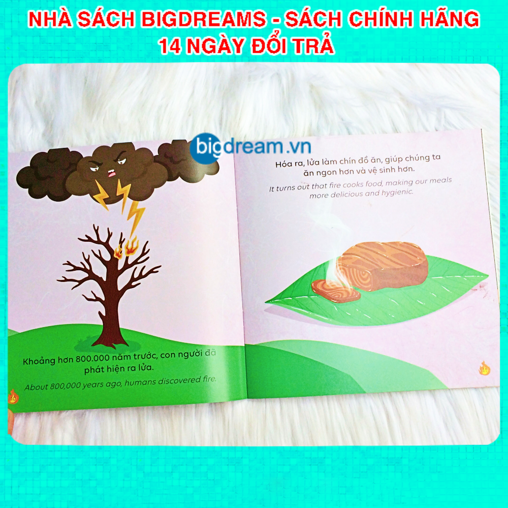 Lửa Đến Từ Đâu? - Song Ngữ Kể Chuyện Khoa Học SCI-Tales - Phát triển tư duy cho bé - Truyện kể trước giờ đi ngủ