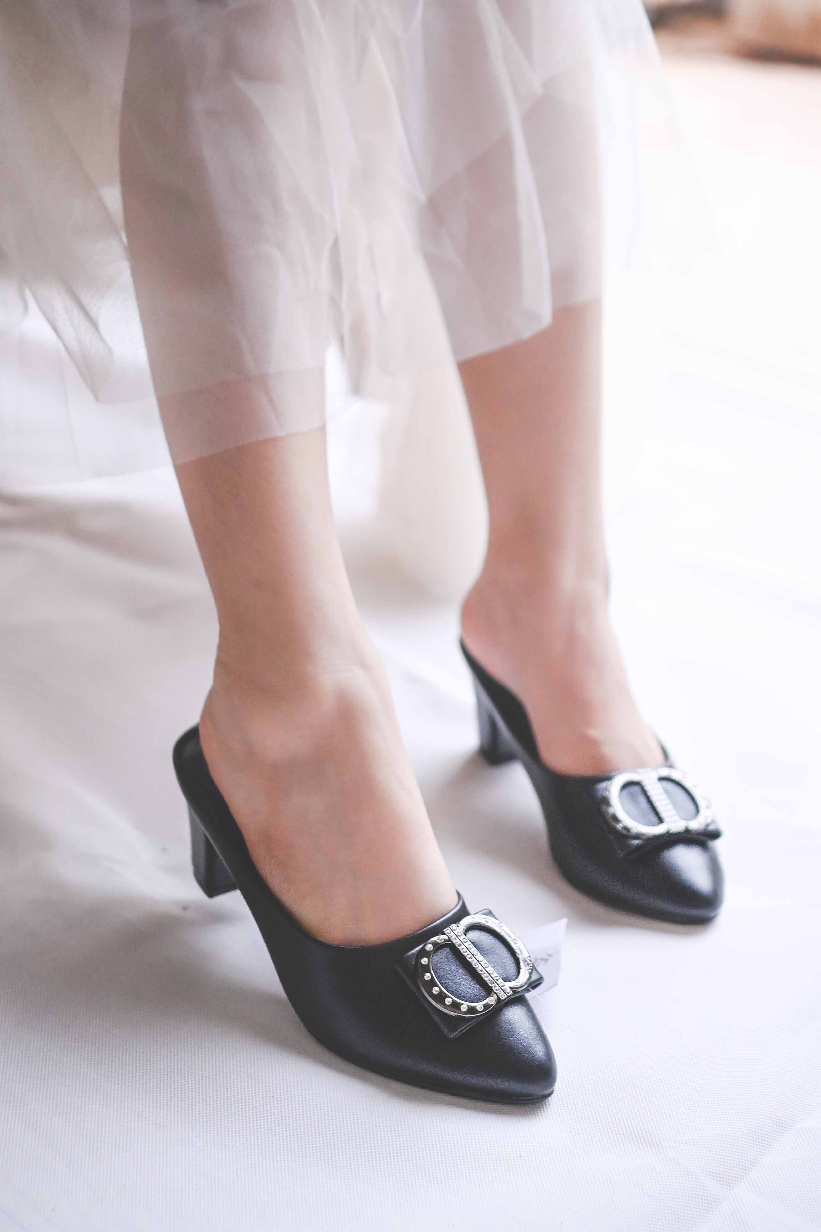 Dép rọ cao gót nữ