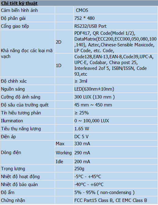 Máy quét mã vạch  barcode Scanner 1D 2D LV-20D - công nghệ CMOS cho phép chụp ảnh và giải mã nhiều loại mã vạch 2D dùng  cho cửa hàng bán lẻ, dịch vụ vận chuyển, văn phòng - Hàng nhập khẩu