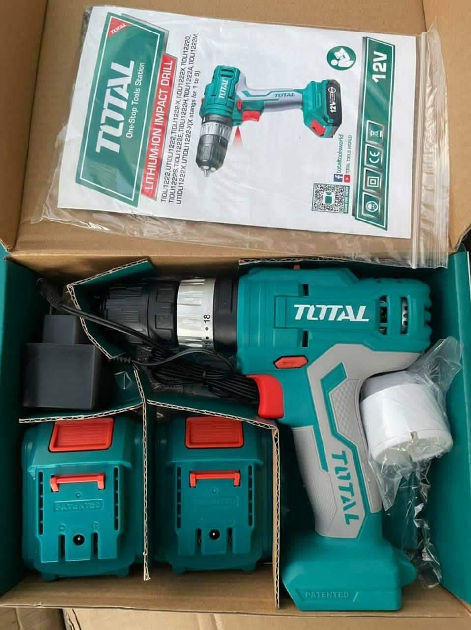 MÁY KHOAN BÚA DÙNG PIN 12V TOTAL TIDLI1222 - HÀNG CHÍNH HÃNG